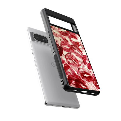 Lip Glam sleek google pixel 8 cover with tempered glass back and TPU edges