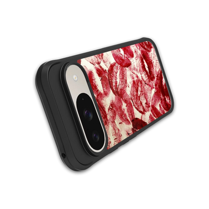 Lip Glam stylish phone case for google pixel 9 | glossy glass and slim fit