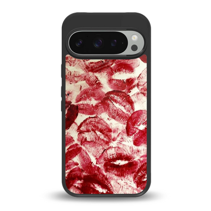 Lip Glam back phone cover | glass case for google pixel 9 pro xl