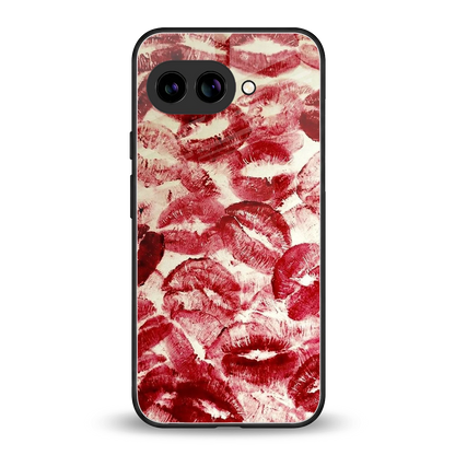 Lip Glam back phone cover | glass case for google pixel 9a
