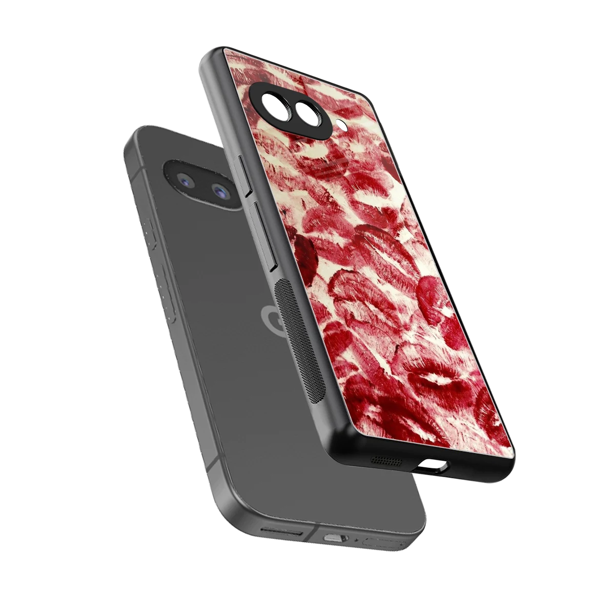Lip Glam sleek google pixel 9a cover with tempered glass back and TPU edges