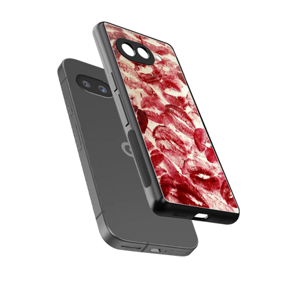 Lip Glam sleek google pixel 9a cover with tempered glass back and TPU edges