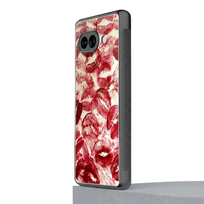 Lip Glam google pixel 9a mobile cover | shockproof glass phone case