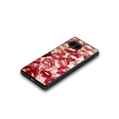 Lip Glam stylish phone case for google pixel 9a | glossy glass and slim fit