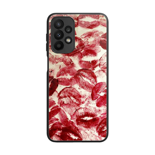 Lip Glam back phone cover | glass case for samsung galaxy a23