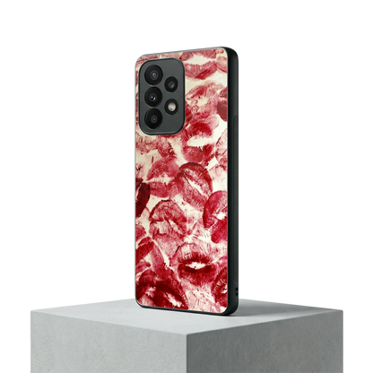 Lip Glam samsung galaxy a23 mobile cover | shockproof glass phone case