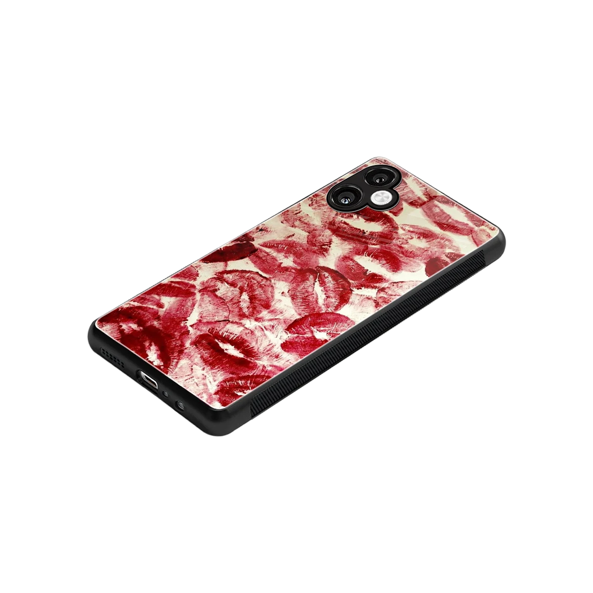 Lip Glam stylish phone case for samsung galaxy a06 5g | glossy glass and slim fit