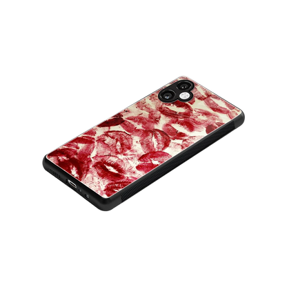 Lip Glam stylish phone case for samsung galaxy a06 5g | glossy glass and slim fit