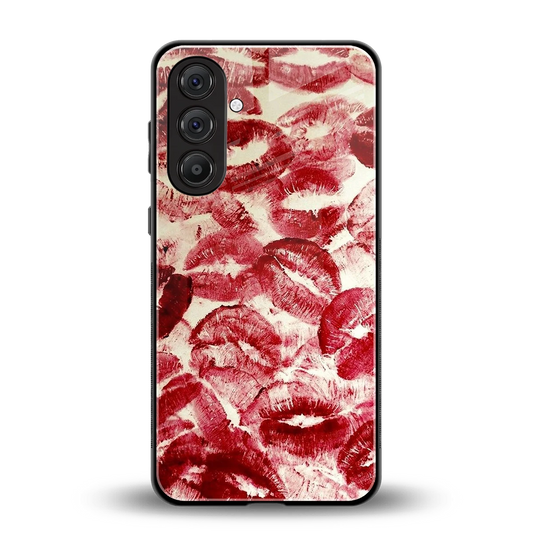 Lip Glam back phone cover | glass case for samsung galaxy m36 5g
