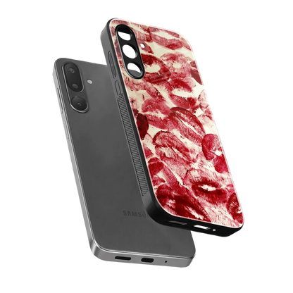 Lip Glam sleek samsung galaxy m36 5g cover with tempered glass back and TPU edges