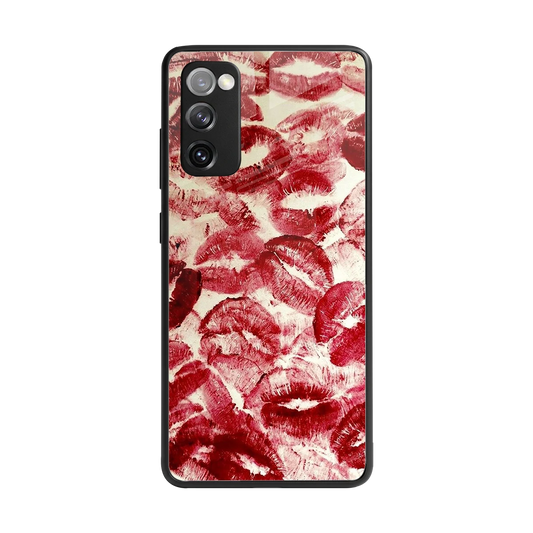 Lip Glam back phone cover | glass case for samsung galaxy s20 fe