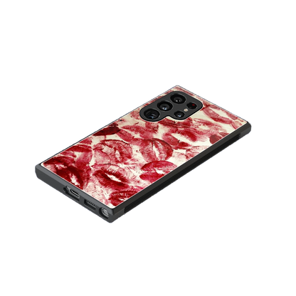 Lip Glam stylish phone case for samsung galaxy s23 ultra | glossy glass and slim fit