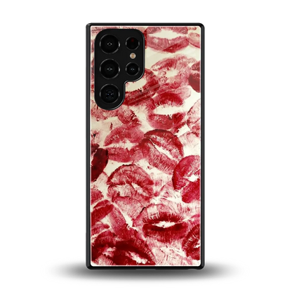 Lip Glam back phone cover | glass case for samsung galaxy s25 ultra
