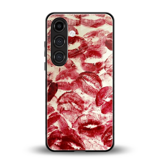Lip Glam back phone cover | glass case for samsung galaxy s24