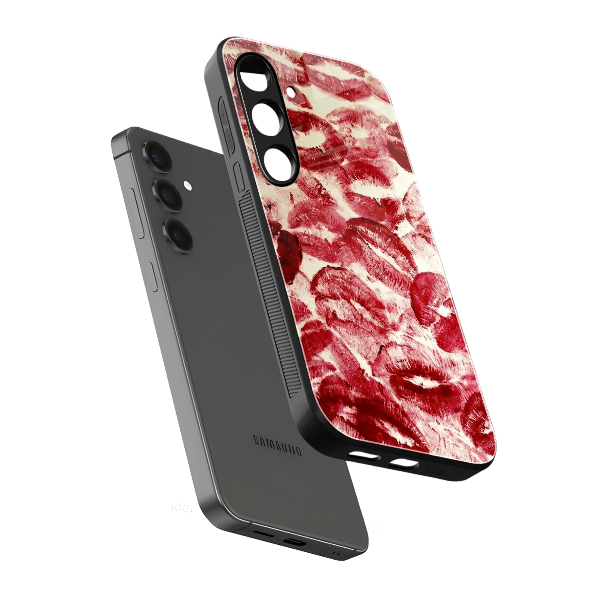 Lip Glam sleek samsung galaxy s23 fe cover with tempered glass back and TPU edges