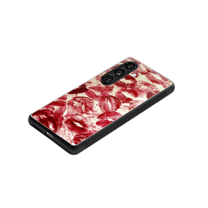Lip Glam stylish phone case for samsung galaxy s24 | glossy glass and slim fit