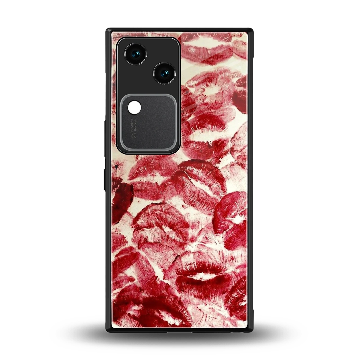 Lip Glam back phone cover | glass case for vivo v30