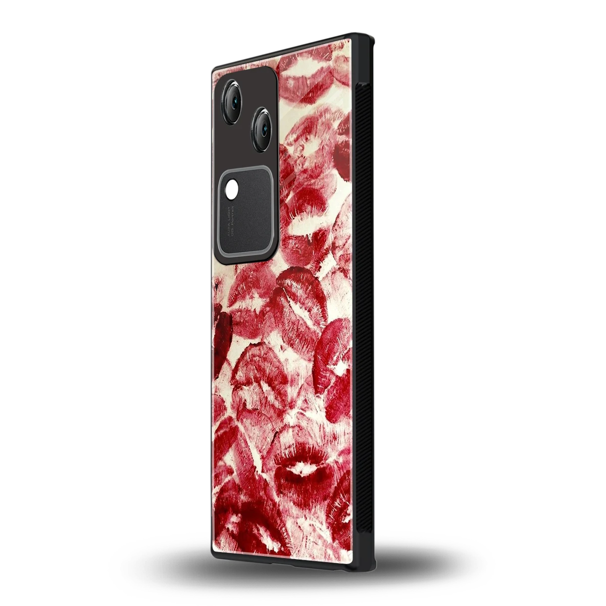 Lip Glam vivo v30 mobile cover | shockproof glass phone case