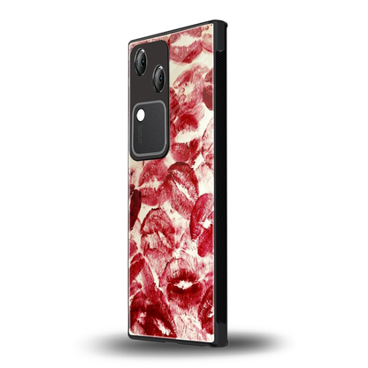 Lip Glam vivo v30 mobile cover | shockproof glass phone case