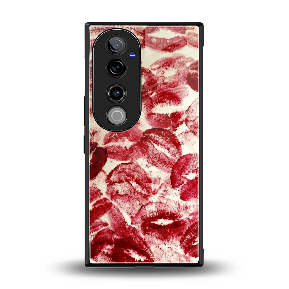 Lip Glam back phone cover | glass case for vivo v40 pro