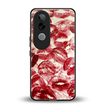 Lip Glam back phone cover | glass case for vivo v40e