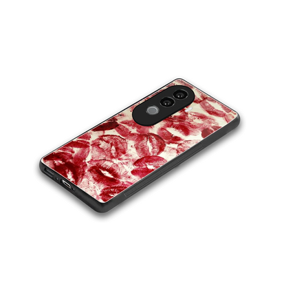 Lip Glam stylish phone case for vivo v40e | glossy glass and slim fit