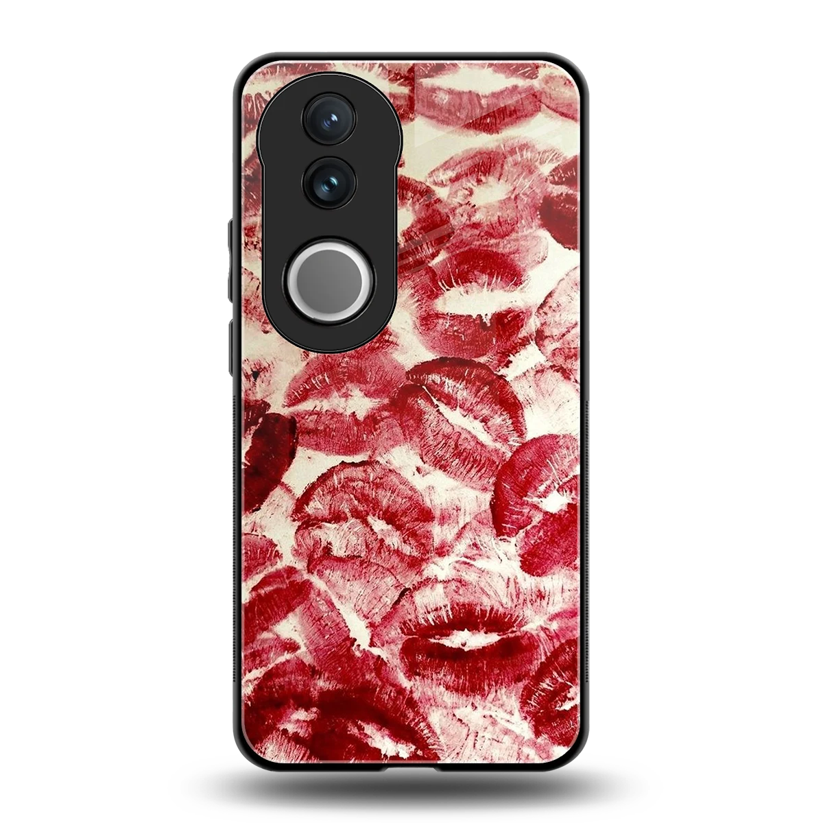 Lip Glam back phone cover | glass case for vivo v50