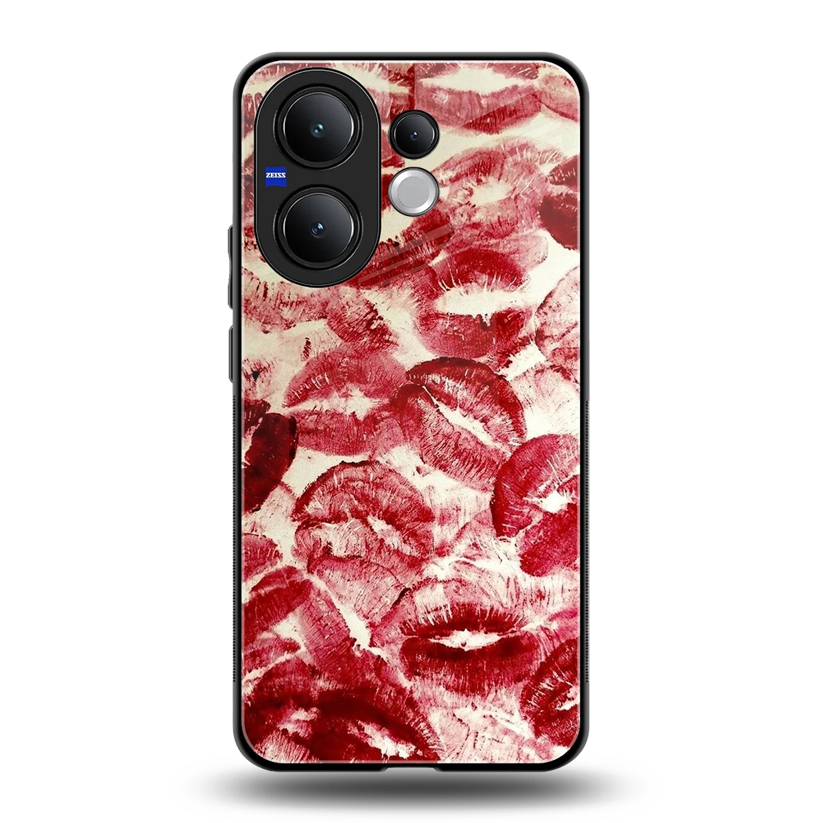 Lip Glam back phone cover | glass case for vivo v60