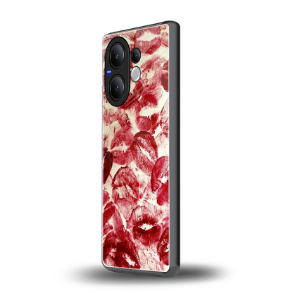 Lip Glam vivo v60 mobile cover | shockproof glass phone case