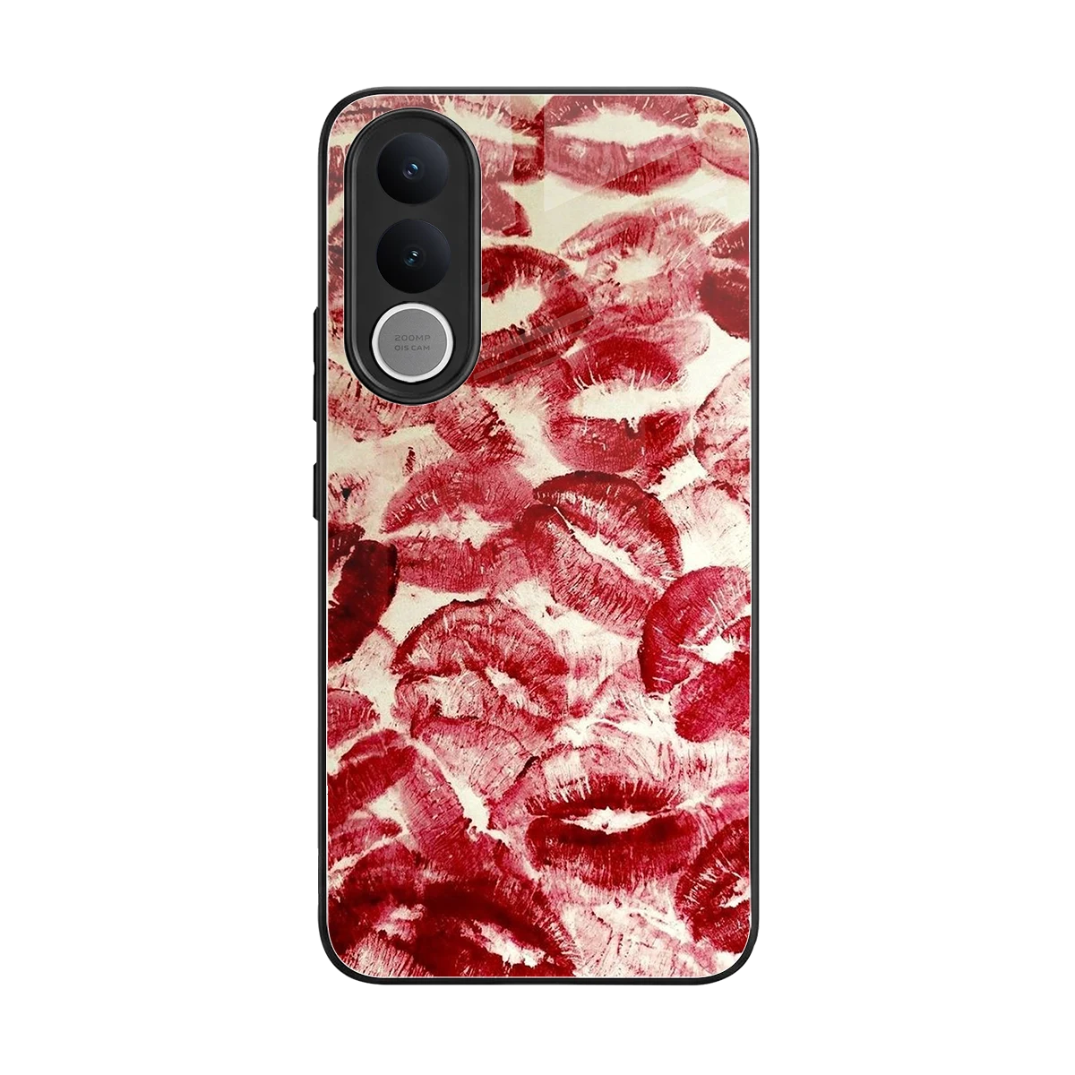 Lip Glam back phone cover | glass case for vivo v70 fe