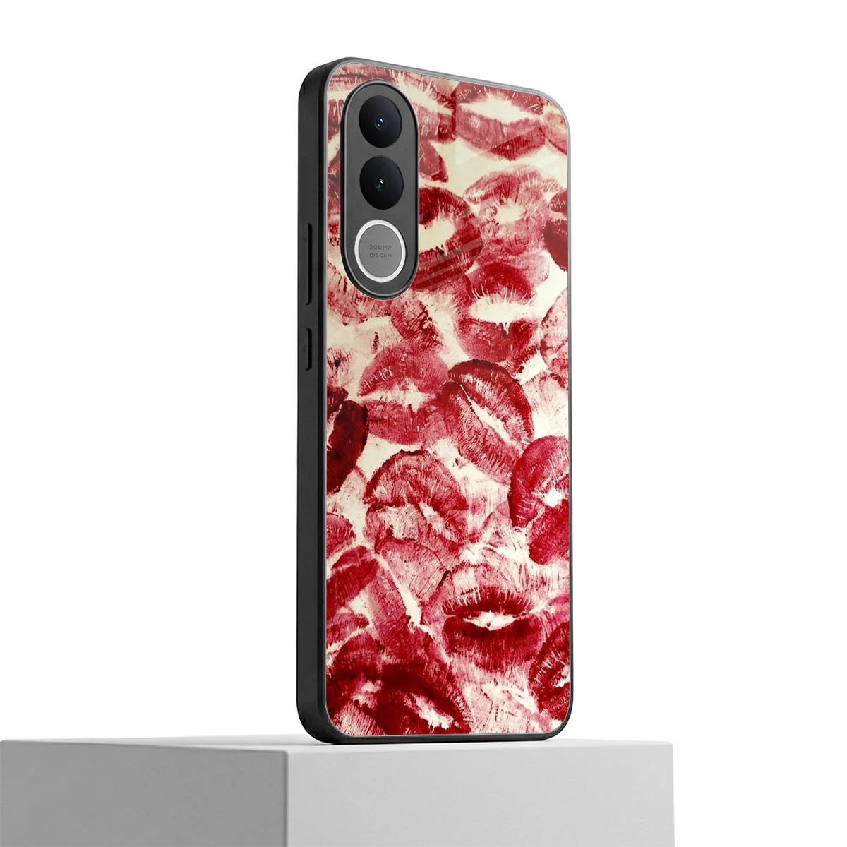 Lip Glam vivo v70 fe mobile cover | shockproof glass phone case