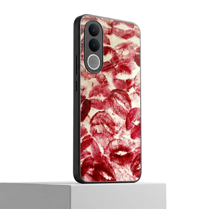 Lip Glam vivo v70 fe mobile cover | shockproof glass phone case