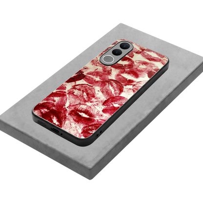 Lip Glam stylish phone case for vivo v70 fe | glossy glass and slim fit
