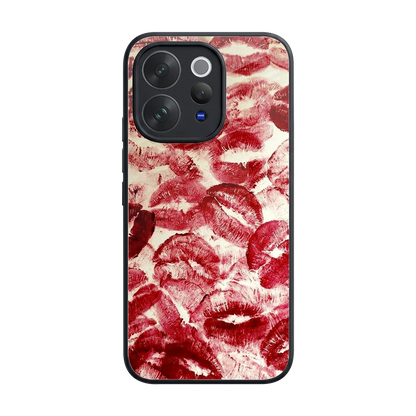 Lip Glam back phone cover | glass case for vivo v70