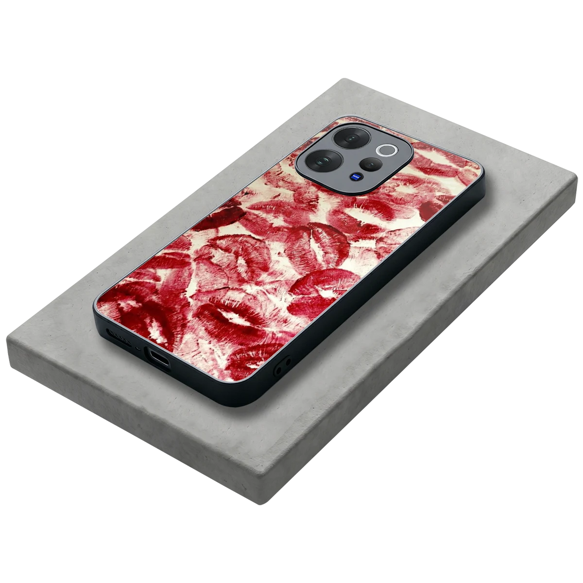 Lip Glam stylish phone case for vivo v70 elite | glossy glass and slim fit