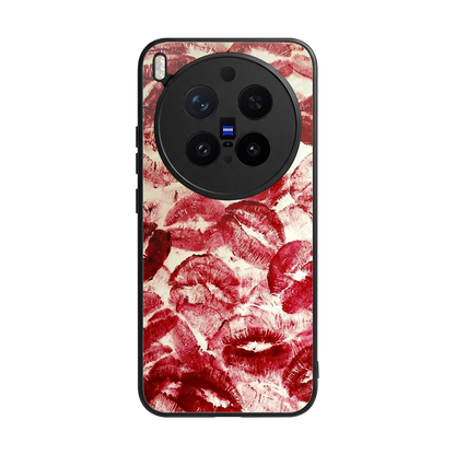 Lip Glam back phone cover | glass case for vivo x300 pro