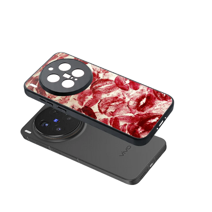Lip Glam sleek vivo x300 pro cover with tempered glass back and TPU edges
