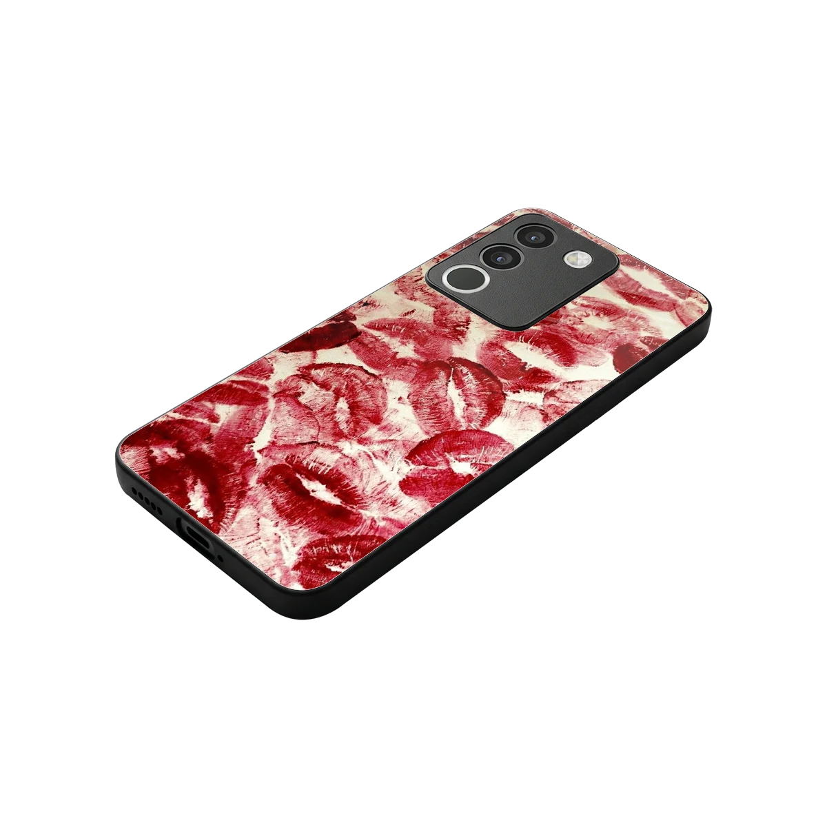 Lip Glam stylish phone case for vivo y200 5g | glossy glass and slim fit