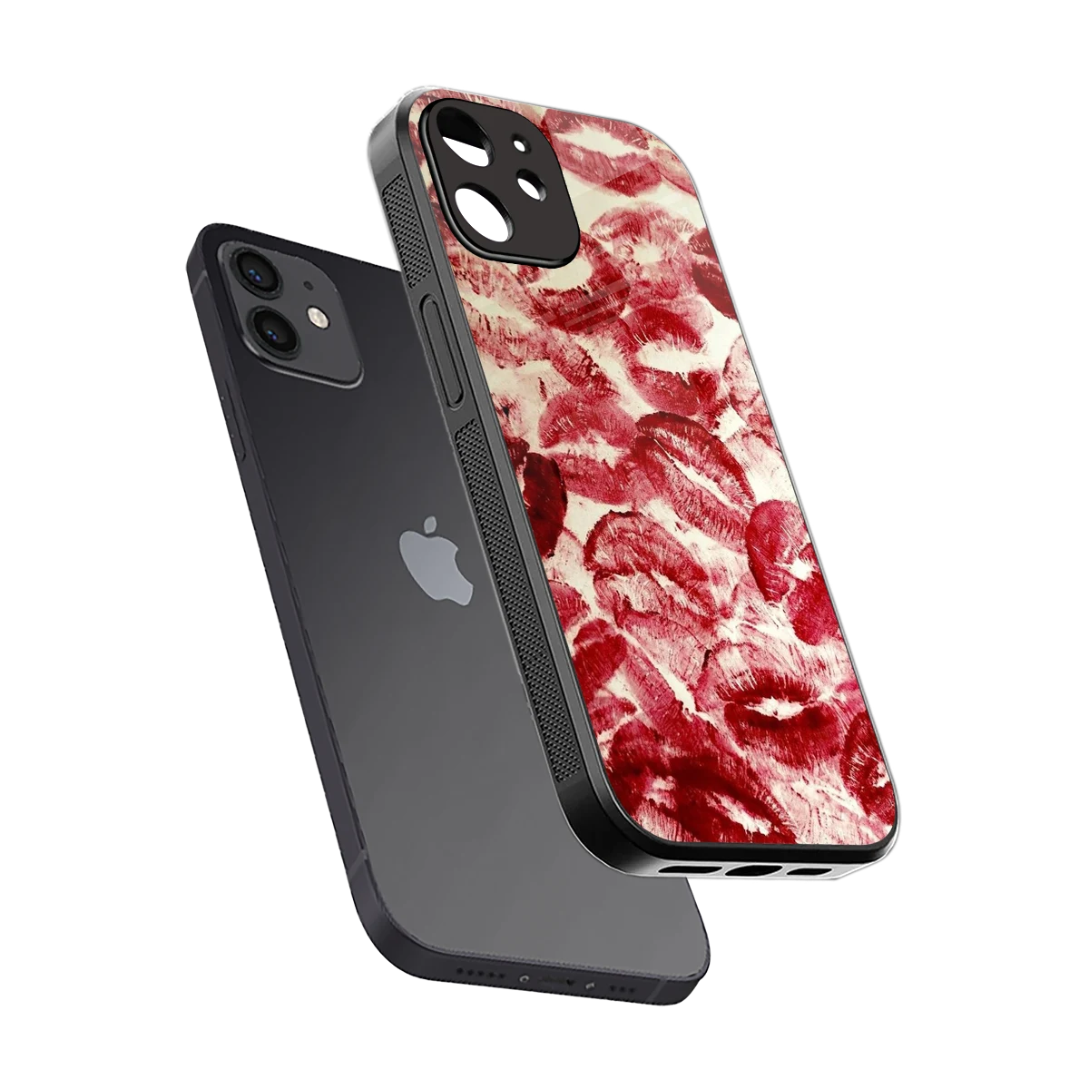 Lip Glam sleek iphone 12 cover with tempered glass back and TPU edges