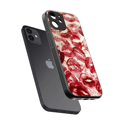 Lip Glam sleek iphone 12 cover with tempered glass back and TPU edges
