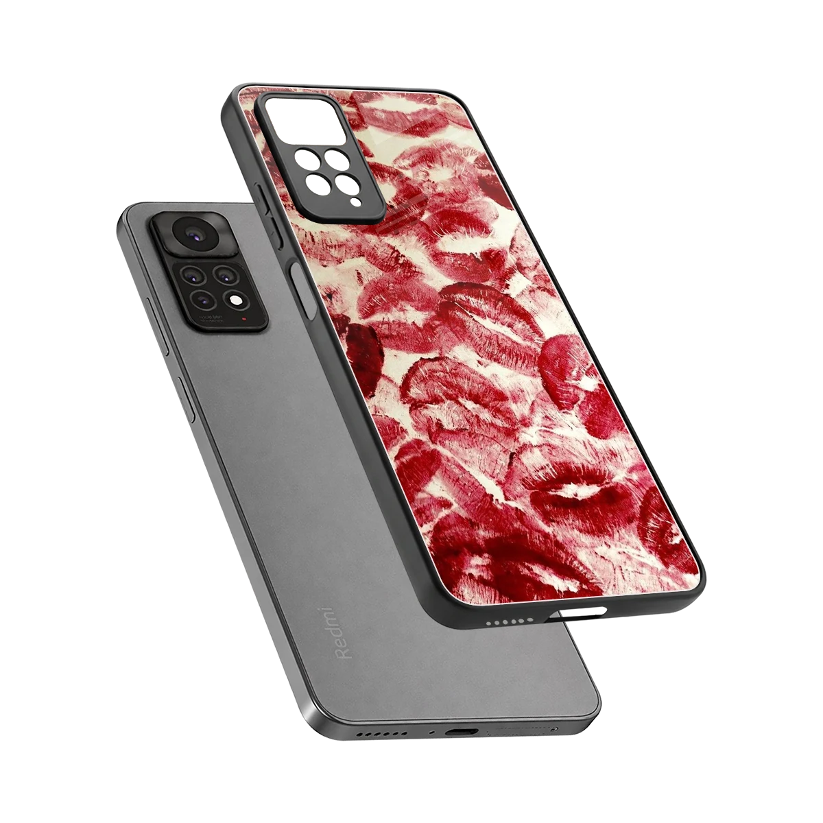 Lip Glam sleek redmi note 11 pro cover with tempered glass back and TPU edges