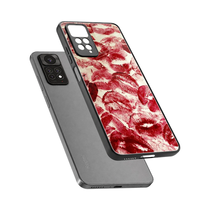 Lip Glam sleek redmi note 11 pro cover with tempered glass back and TPU edges