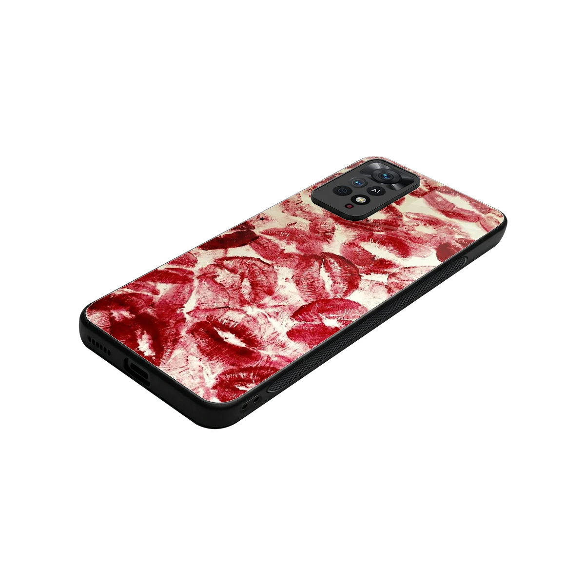 Lip Glam stylish phone case for redmi note 11 pro | glossy glass and slim fit