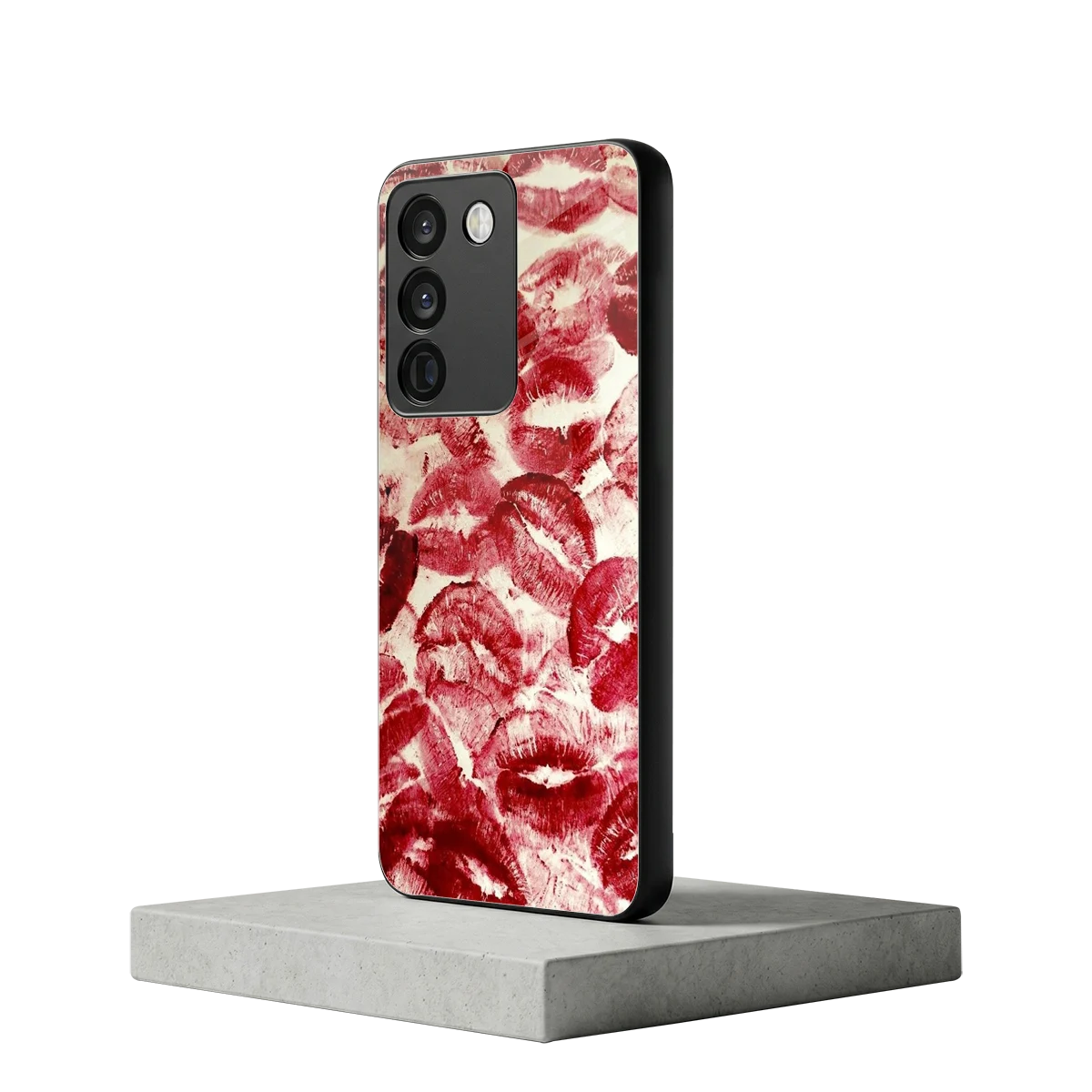 Lip Glam vivo y200 5g mobile cover | shockproof glass phone case