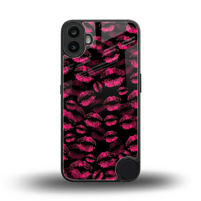 Lip Love back phone cover | glass case for cmf nothing phone 1