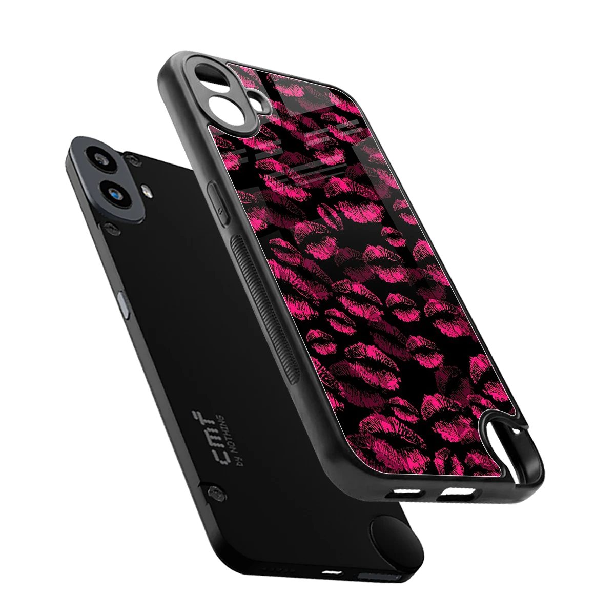 Lip Love sleek cmf nothing phone 1 cover with tempered glass back and TPU edges