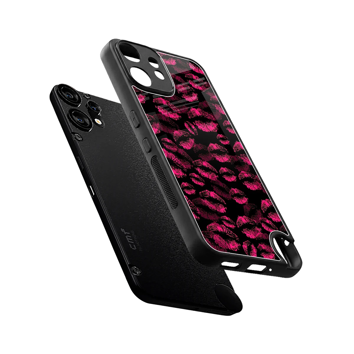 Lip Love sleek cmf nothing phone 2 pro cover with tempered glass back and TPU edges