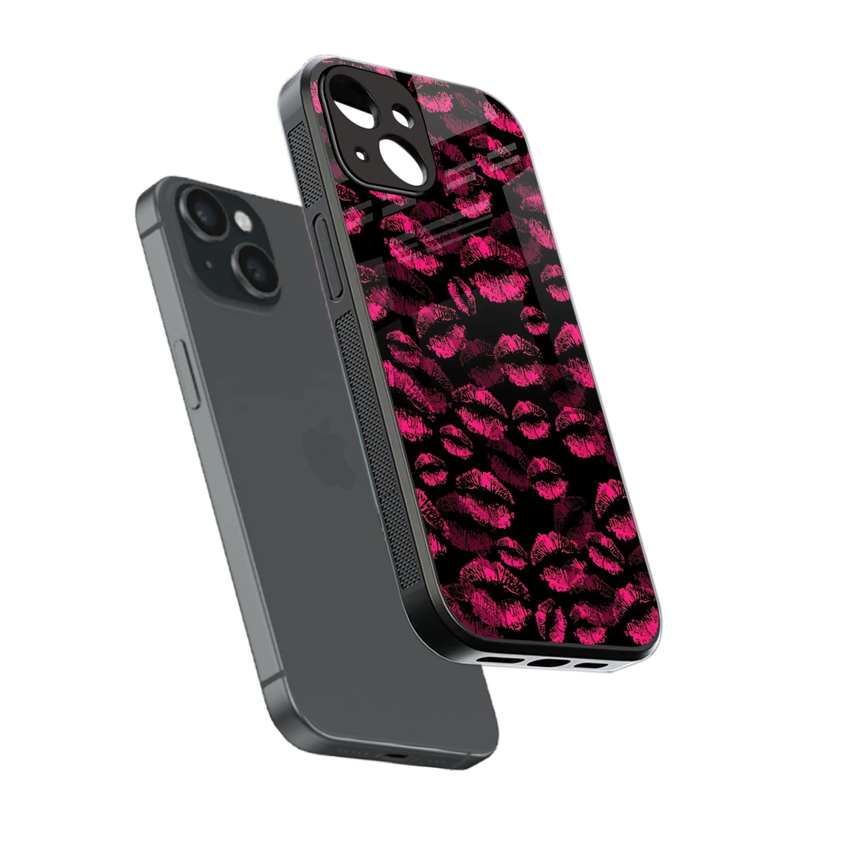 Lip Love sleek iphone 13 cover with tempered glass back and TPU edges