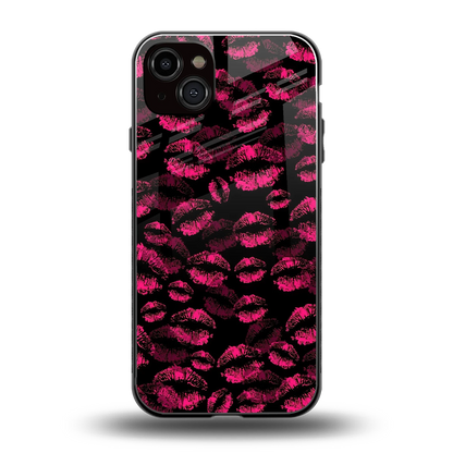 Lip Love back phone cover | glass case for iphone 14 plus
