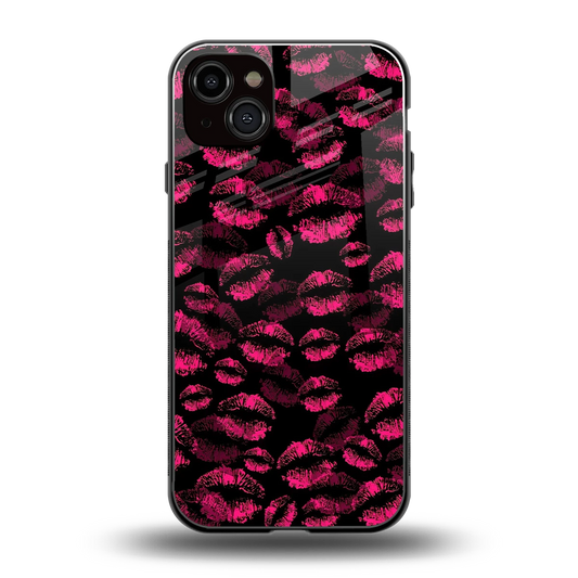 Lip Love back phone cover | glass case for iphone 14 plus